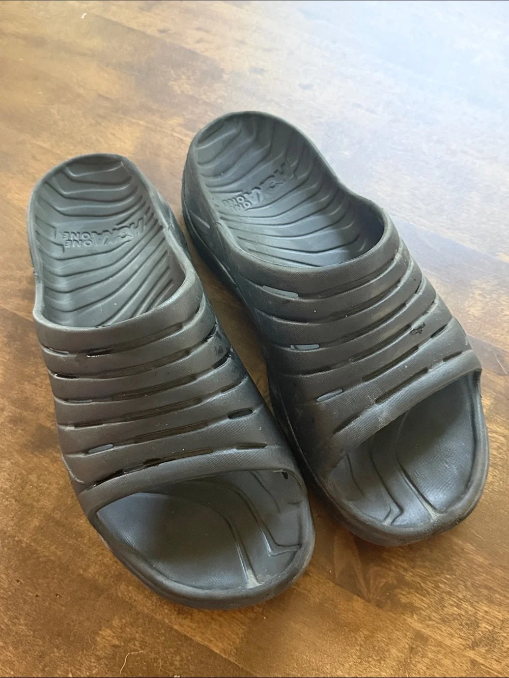 Hoka One One Men's Black Slip-On Sandal Slides